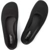 Frank Mully Womens Flat Shoes Wide Toe Box Knitted Flats Comfort Wide Width Walking Flats(Black)
