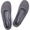 Frank Mully Womens Flat Shoes Wide Toe Box Knitted Flats Comfort Wide Width Walking Flats(Grey)