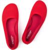 Frank Mully Womens Flat Shoes Wide Toe Box Knitted Flats Comfort Wide Width Walking Flats(Red)