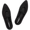 Frank Mully Womens Flats with Straps Pointed Toe Flat Shoes Low Wedge Heel Comfortable Arch Support Flats for Women(Black Mesh)