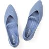 Frank Mully Womens Flats with Straps Pointed Toe Flat Shoes Low Wedge Heel Comfortable Arch Support Flats for Women(Blue)