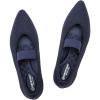 Frank Mully Womens Knit Flats Pointed-Toe Shoes with Elastic Straps Ballerina Flat Shoes for Women Dressy(6089navy)