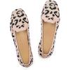 Frank Mully Women’s Loafer Flats Square Toe Comfortable Office Work Shoes, Cute Penny Loafer Slip On Walking Driving Shoes(6027yellow Leopard)