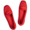 Frank Mully Women’s Loafer Flats Square Toe Comfortable Office Work Shoes, Cute Penny Loafer Slip On Walking Driving Shoes(6046red)