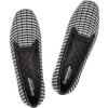 Frank Mully Women’s Loafer Flats Square Toe Comfortable Office Work Shoes, Cute Penny Loafer Slip On Walking Driving Shoes(Black White Grid)