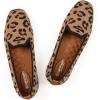 Frank Mully Women’s Loafer Flats Square Toe Comfortable Office Work Shoes, Cute Penny Loafer Slip On Walking Driving Shoes(Leopard Pattern)