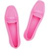 Frank Mully Women’s Loafer Flats Square Toe Comfortable Office Work Shoes, Cute Penny Loafer Slip On Walking Driving Shoes(Pink)