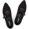 Frank Mully Women’s Mesh Flats Mary Jane Shoes Pointed Toe Lightweight with Adjustable Instep Strap Knit Flat Shoes for Women Dressy Casual Washable Walking Shoes(Black)