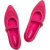 Frank Mully Women’s Mesh Flats Mary Jane Shoes Pointed Toe Lightweight with Adjustable Instep Strap Knit Flat Shoes for Women Dressy Casual Washable Walking Shoes(Pitaya)