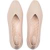 Frank Mully Women’s Square Toe Knitted Flats Breathable Lightweight Slip-On Shoes with Arch Support for All-Day Comfort(Beige)