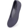 Frank Mully Women’s Wide Width Flats Ballet Flats Round Toe Knit Flat Shoes with Arch Support Wide Toe Box(Dark Grey)