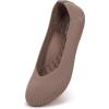 Frank Mully Women’s Wide Width Flats Ballet Flats Round Toe Knit Flat Shoes with Arch Support Wide Toe Box(Khaki)