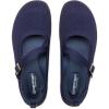 Frank Mully Women’s Wide Width Flats Mary Jane Flat Comofortable Knit Ballet Flat Wide Toe Box Dress Shoes with Adjustable Straps(Dark Blue)