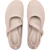 Frank Mully Women’s Wide Width Flats Mary Jane Flat Comofortable Knit Ballet Flat Wide Toe Box Dress Shoes with Adjustable Straps(Nude)
