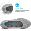 Frank Mully Women’s Ballet Flat Shoes Knit Dress Shoes Round Toe Slip On Ballerina Flats for Woman Low Wedge Comfort Soft(6006grey)