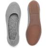 Frank Mully Women’s Ballet Flat Shoes Knit Dress Shoes Round Toe Slip On Ballerina Flats for Woman Low Wedge Comfort Soft(6006grey)