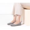 Frank Mully Women’s Ballet Flat Shoes Knit Dress Shoes Round Toe Slip On Ballerina Flats for Woman Low Wedge Comfort Soft(6006grey)