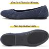 Frank Mully Women’s Ballet Flat Shoes Knit Dress Shoes Round Toe Slip On Ballerina Flats for Woman Low Wedge Comfort Soft(6006navy Blue)