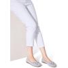 Frank Mully Women’s Ballet Flat Shoes Knit Dress Shoes Round Toe Slip On Ballerina Flats for Woman Low Wedge Comfort Soft(6047light Grey)