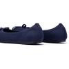Frank Mully Women’s Ballet Flat Shoes Knit Dress Shoes Round Toe Slip On Ballerina Flats for Woman Low Wedge Comfort Soft(6047navy)