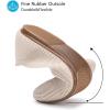 Frank Mully Women’s Ballet Flat Shoes Knit Dress Shoes Round Toe Slip On Ballerina Flats for Woman Low Wedge Comfort Soft(Apricot)