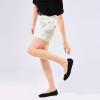 Frank Mully Women’s Ballet Flat Shoes Knit Dress Shoes Round Toe Slip On Ballerina Flats for Woman Low Wedge Comfort Soft(Black)