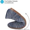 Frank Mully Women’s Ballet Flat Shoes Knit Dress Shoes Round Toe Slip On Ballerina Flats for Woman Low Wedge Comfort Soft(Blue Print)