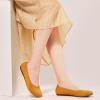 Frank Mully Women’s Ballet Flat Shoes Knit Dress Shoes Round Toe Slip On Ballerina Flats for Woman Low Wedge Comfort Soft(Brown)