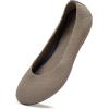 Frank Mully Women’s Ballet Flat Shoes Knit Dress Shoes Round Toe Slip On Ballerina Flats for Woman Low Wedge Comfort Soft(Camel)
