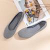 Frank Mully Women’s Ballet Flat Shoes Knit Dress Shoes Round Toe Slip On Ballerina Flats for Woman Low Wedge Comfort Soft(Grey010)