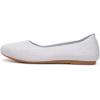 Frank Mully Women’s Ballet Flat Shoes Knit Dress Shoes Round Toe Slip On Ballerina Flats for Woman Low Wedge Comfort Soft(Light Gray)