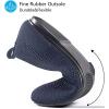 Frank Mully Women’s Ballet Flat Shoes Knit Dress Shoes Round Toe Slip On Ballerina Flats for Woman Low Wedge Comfort Soft(Navy)
