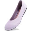 Frank Mully Women’s Ballet Flat Shoes Knit Dress Shoes Round Toe Slip On Ballerina Flats for Woman Low Wedge Comfort Soft(Purple)