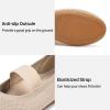 Frank Mully Womens Ballet Flats Casual Round Toe Knit Fabric Flats for Women with Single Strap Ballerina Flat Shoes Lightweight Dressy Shoes for Woman(Apricot)