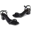 Frank Mully Women’s Braided Sandal Heels Ankle Strap Comfortable Blocked Heeled Sandals Square Open Toe Cute Prom Pump Sandals Shoes(Black)