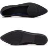 Frank Mully Women’s Casual Loafer Flats Slip On Loafer Shoes Comfortable Knit Flat Shoes Classics Pointy Toe Loafer Flats,for Work,Travel(6013 Black)