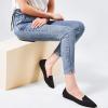 Frank Mully Women’s Casual Loafer Flats Slip On Loafer Shoes Comfortable Knit Flat Shoes Classics Pointy Toe Loafer Flats,for Work,Travel(6035black)