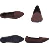 Frank Mully Women’s Casual Loafer Flats Slip On Loafer Shoes Comfortable Knit Flat Shoes Classics Pointy Toe Loafer Flats,for Work,Travel(6035coffee)