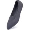Frank Mully Women’s Casual Loafer Flats Slip On Loafer Shoes Comfortable Knit Flat Shoes Classics Pointy Toe Loafer Flats,for Work,Travel(6035dark Grey)