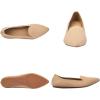 Frank Mully Women’s Casual Loafer Flats Slip On Loafer Shoes Comfortable Knit Flat Shoes Classics Pointy Toe Loafer Flats,for Work,Travel(6035ecru)