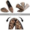 Frank Mully Women’s Casual Loafer Flats Slip On Loafer Shoes Comfortable Knit Flat Shoes Classics Pointy Toe Loafer Flats,for Work,Travel(6035leopard B)