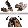 Frank Mully Women’s Casual Loafer Flats Slip On Loafer Shoes Comfortable Knit Flat Shoes Classics Pointy Toe Loafer Flats,for Work,Travel(6052leopard B)