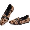 Frank Mully Women’s Casual Loafer Flats Slip On Loafer Shoes Comfortable Knit Flat Shoes Classics Pointy Toe Loafer Flats,for Work,Travel(6052leopard B)