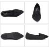 Frank Mully Women’s Casual Loafer Flats Slip On Loafer Shoes Comfortable Knit Flat Shoes Classics Pointy Toe Loafer Flats,for Work,Travel(6111black)