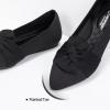 Frank Mully Women’s Casual Loafer Flats Slip On Loafer Shoes Comfortable Knit Flat Shoes Classics Pointy Toe Loafer Flats,for Work,Travel(6111black)