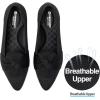 Frank Mully Women’s Casual Loafer Flats Slip On Loafer Shoes Comfortable Knit Flat Shoes Classics Pointy Toe Loafer Flats,for Work,Travel(6111black)