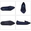 Frank Mully Women’s Casual Loafer Flats Slip On Loafer Shoes Comfortable Knit Flat Shoes Classics Pointy Toe Loafer Flats,for Work,Travel(6111navy)