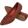 Frank Mully Women’s Casual Loafer Flats Slip On Loafer Shoes Comfortable Knit Flat Shoes Classics Pointy Toe Loafer Flats,for Work,Travel(6111orange)