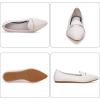 Frank Mully Women’s Casual Loafer Flats Slip On Loafer Shoes Comfortable Knit Flat Shoes Classics Pointy Toe Loafer Flats,for Work,Travel(Beige)