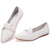 Frank Mully Women’s Casual Loafer Flats Slip On Loafer Shoes Comfortable Knit Flat Shoes Classics Pointy Toe Loafer Flats,for Work,Travel(Beige)